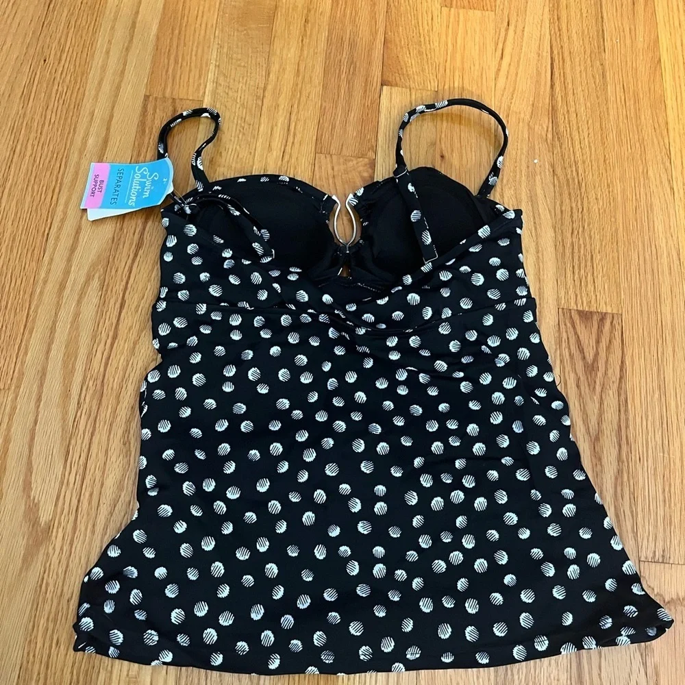 NWT Swim Solutions Keyhole Hardware Tankini Top - Picture 3 of 4